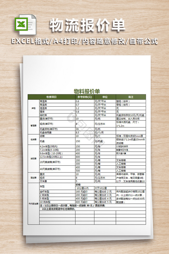 物流报价单模板电子版的实际应用指南