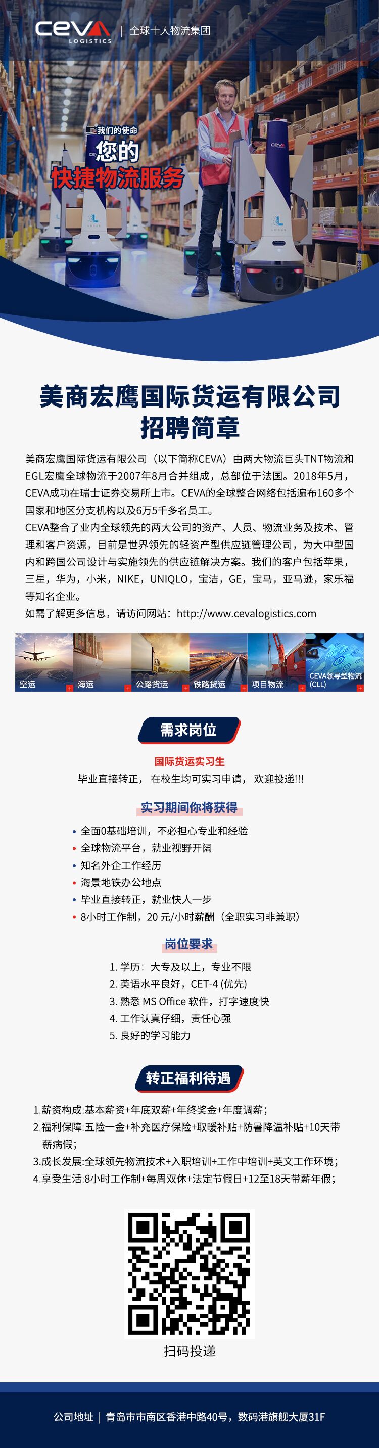 国际物流公司招聘启事，寻找物流精英加入我们的团队！